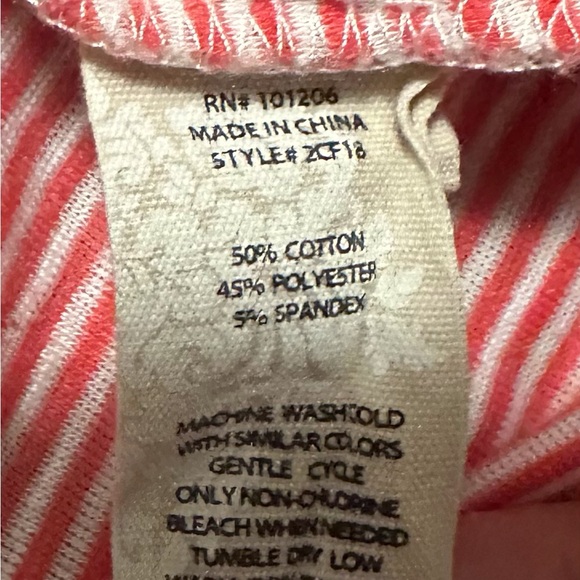 SOFT SURROUNDINGS Size M Red Strips Long Sleeve Tunic Top - Picture 7 of 7